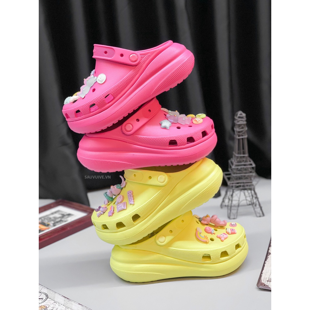 Dép Crocs Band Classic High Nữ Version 3 đế cao 7cm tặng 10 Jib ngẫu nhiên- Hàng chính hãng - Sấu vui vẻ Official – CCH3 - Ảnh 3