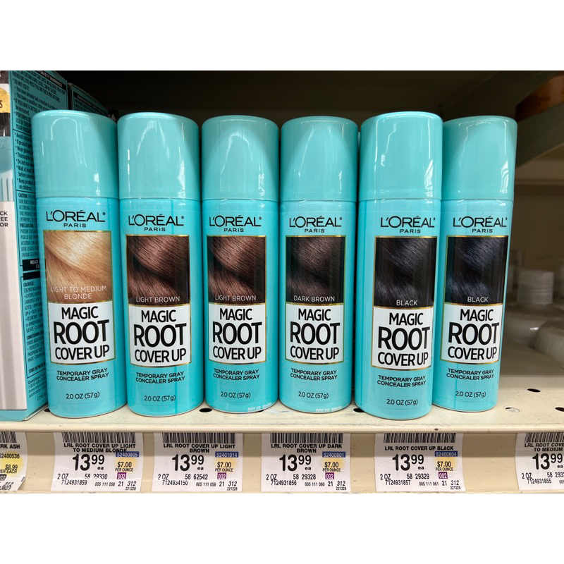 Chai xịt che phủ tóc bạc tạm thời L’oreal Magic Root Cover Up 57g màu đen  nâu đen