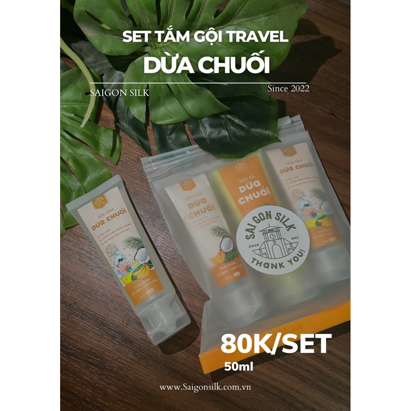 Series Mùi Hương Hoa Cỏ Trong Set Mini Gội-Xả-Tắm Thảo Dược SaiGonSilk 50ml