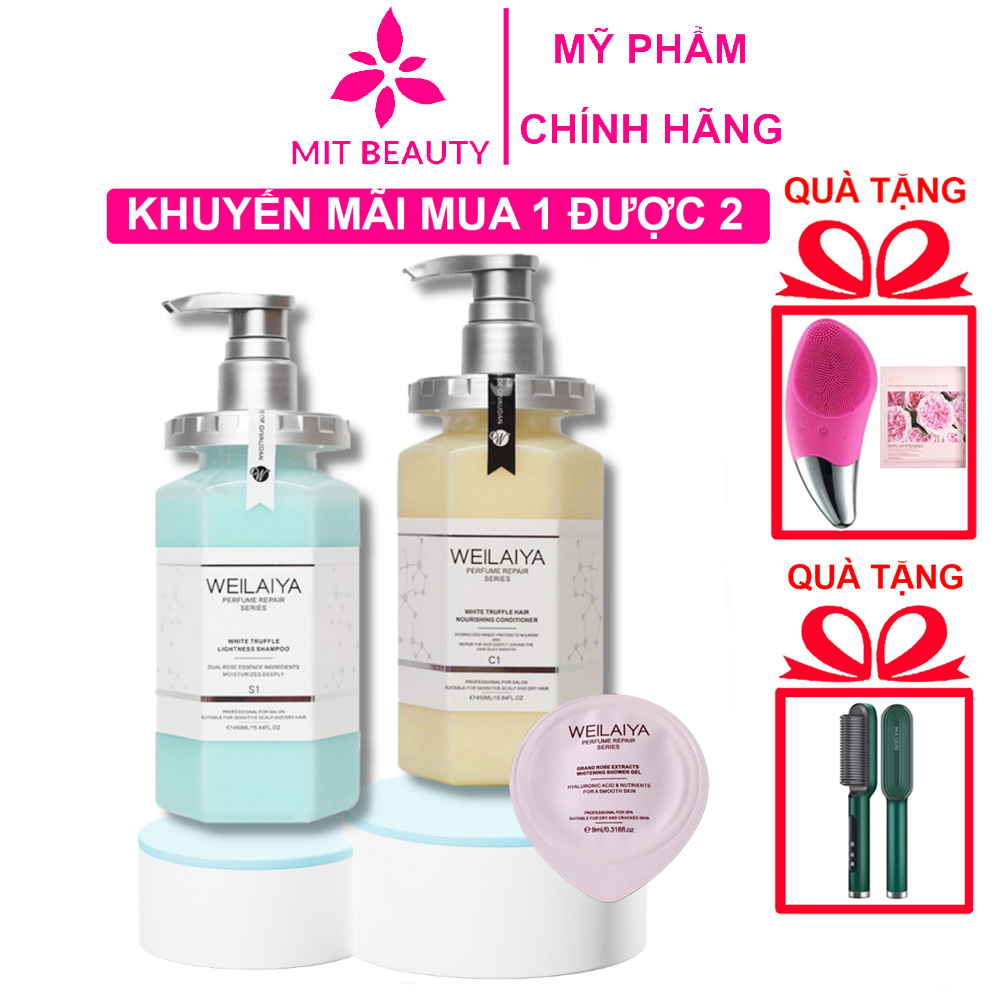 Dầu gội Weilaiya nấm Truffle, Dầu gội phục hồi Weilaiya Mit Beauty tóc suôn mượt sạch gàu sạch dầu hương thơm sang trọng