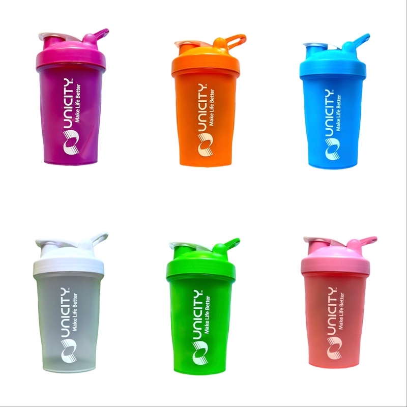 Bình nước, bình lắc, shaker thể thao, tập gym 400ml tối đa 500ml Unicity có quả lắc lò xo - Ảnh 2