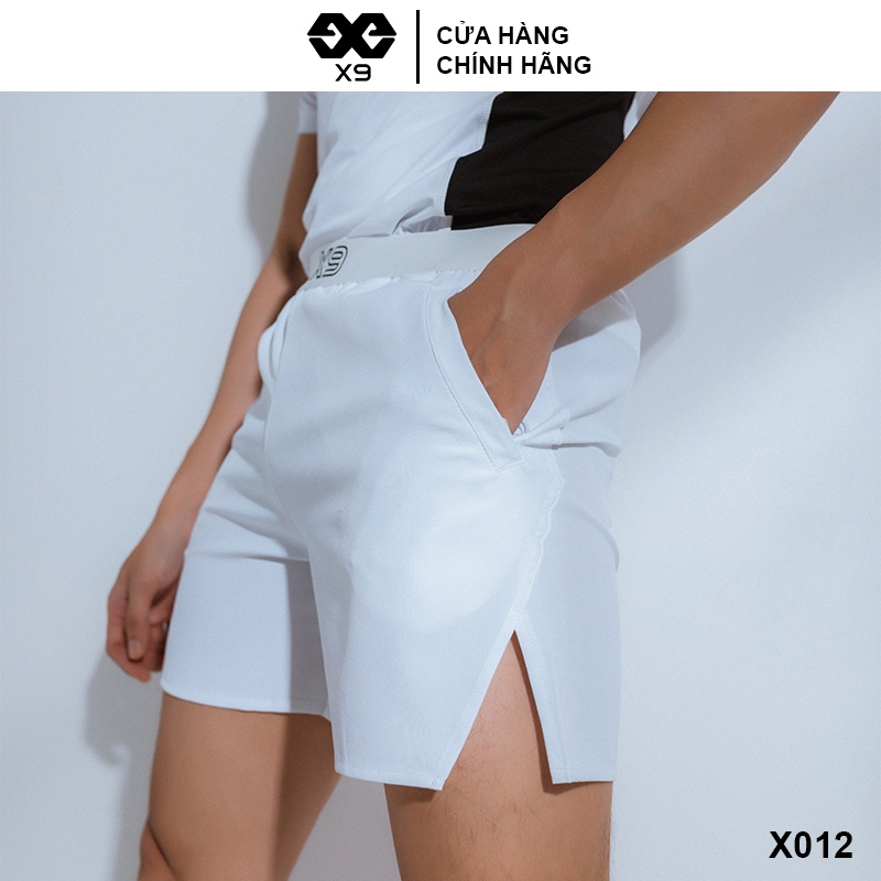 Quần Short Thun Nam Thể Thao Form Rộng Ngắn Xẻ Tà Cao Dù Thun Ngắn Ngang Đùi - Thương Hiệu X9 Sportswear - X012