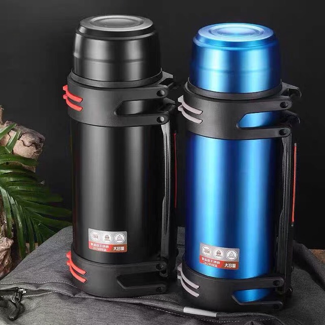 FREESHIP ĐƠN 50KBình giữ nhiệt inox có quai đeo cao cấp 2000ml