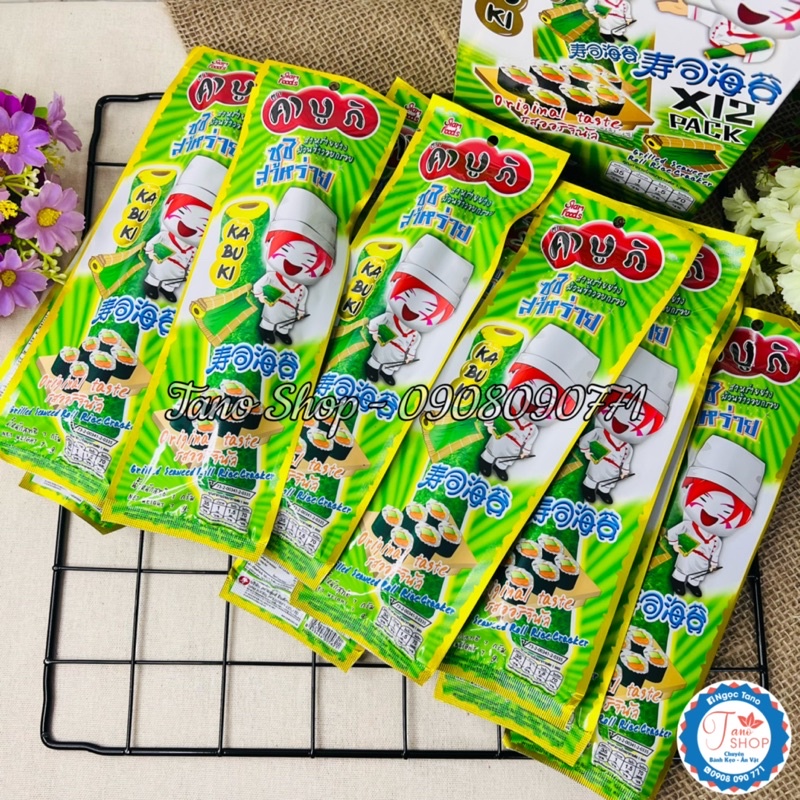 Bánh gạo cuộn rong biển 2 vị KABUKI - Thái Lan