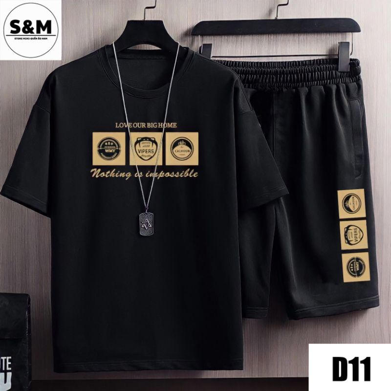 Bộ quần áo thun - in chữ 2LI5 chất liệu thun lạnh cao cấp