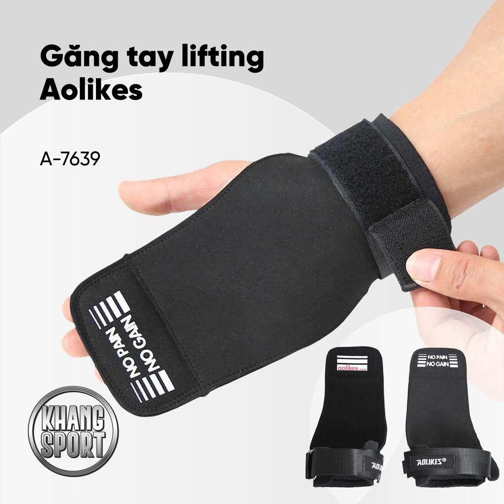 Găng tay Lifting, Hỗ Trợ Kéo Xà Aolikes 7639 - Dây kéo lưng