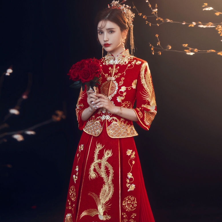 Đầm Cưới Kiểu Kimono Trung Hoa Thời Trang Xuân Hè 2026 Mới Cho Cô Dâu
