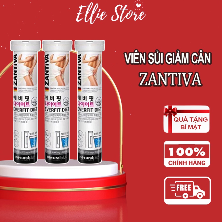 Viên Sủi Giảm Cân ZANTIVA EVERFIT DIET Hàn Quốc Giảm cân nhanh cấp tốc an toàn hiệu quả không phải thuốc giảm cân