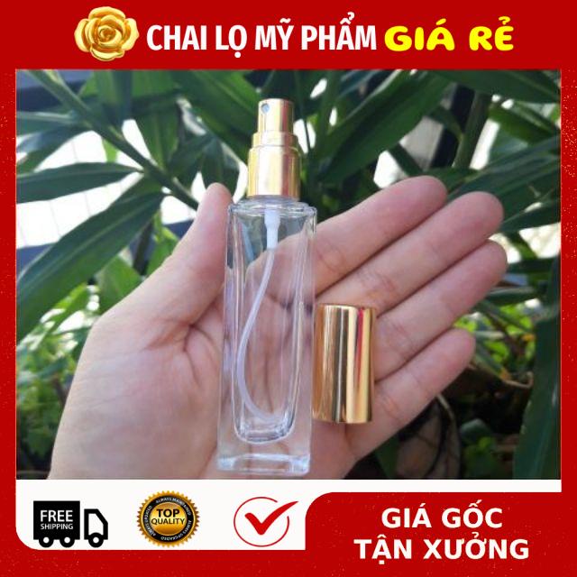 Chai Lọ Chiết Nước Hoa ★ RẺ VÔ ĐỊCH ★ Bình Xịt Nước Hoa Thủy Tinh Hình Trụ 3ml 5ml 10ml 20ml 30ml đựng dầu thơm