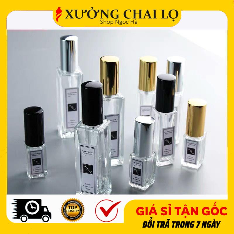 Chai Lọ Chiết Nước Hoa 3ML, 5ML, 10ML, 20ML, 30ML Thủy Tinh Hình Trụ ❤ SIÊU RẺ ❤ Vỏ Đựng Dầu Thơm, Chiết Mỹ Phẩm Du Lịch