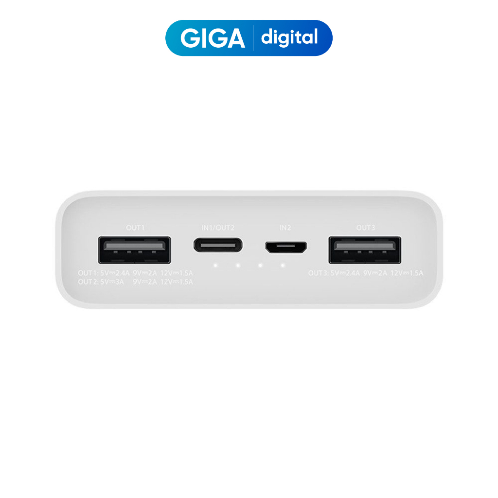 Sạc dự phòng điện thoại Xiaomi Gen 3 dung lượng khủng 20000mAh