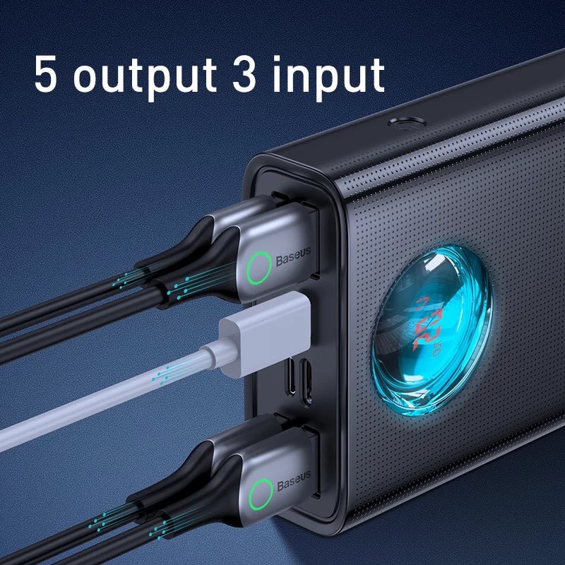 Sạc Pin Dự Phòng Baseus Power Bank 30000mAh PD ,Tặng Dây Cáp Type-C to Type-C 100W 1m, Sạc Nhanh 65W