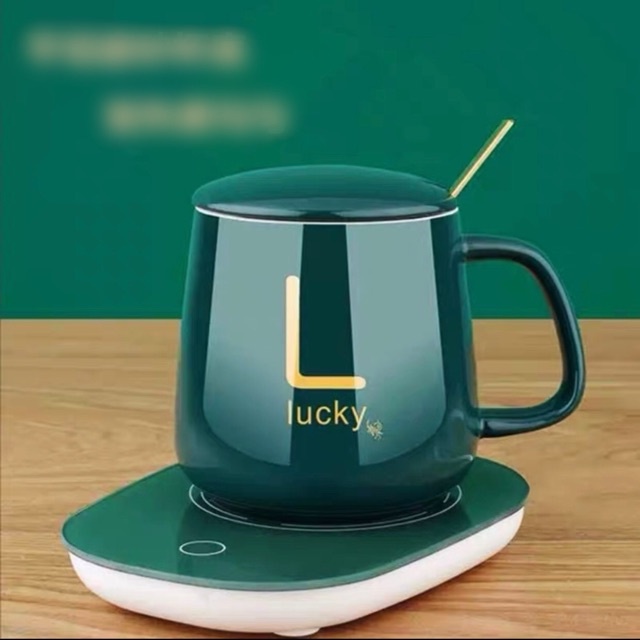 Bộ Hâm Nóng đồ uống đế điện, Bộ ly sứ hâm nóng trà, cafe, hâm sữa + Tặng thìa vàng.ĐTLV