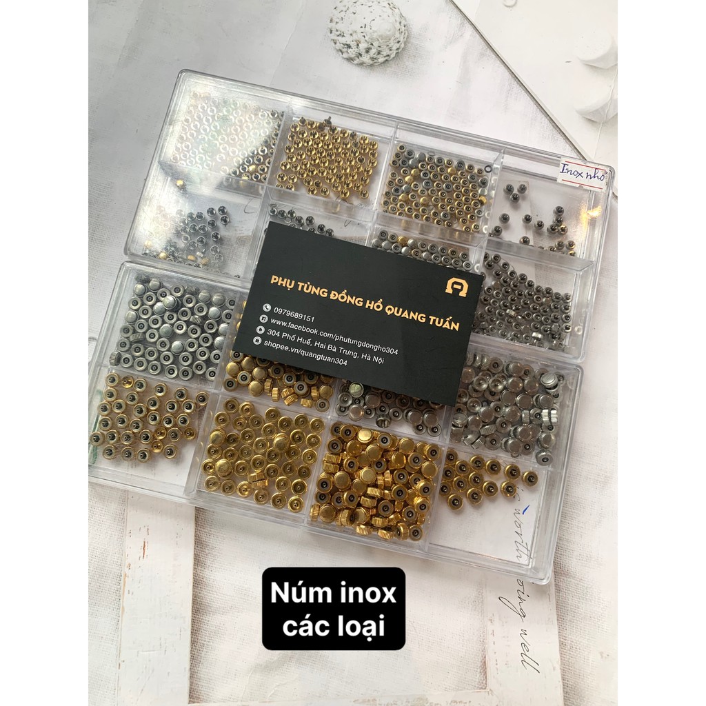 Núm chỉnh giờ cho đồng hồ đeo tay các cỡ không gỉ