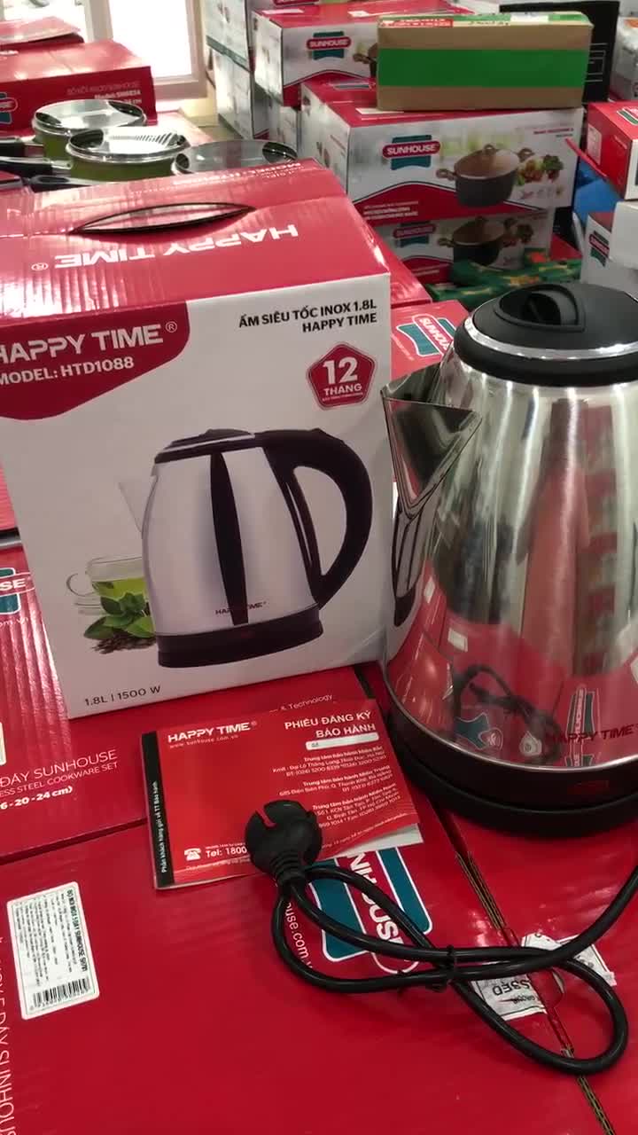 Bình đun siêu tốc 1.8 lít Happy Time HTD1088/1081 - Ảnh 2