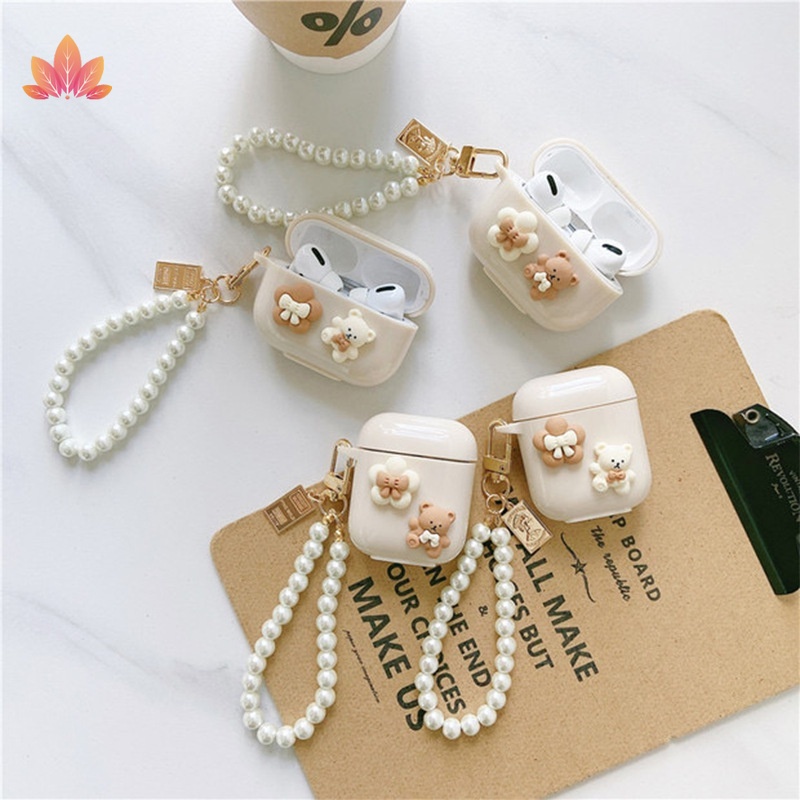 Vỏ Bảo Vệ Hộp Sạc Tai Nghe AirPods 1 2 3 Pro JP5 Mềm Họa Tiết Gấu Dễ Thương