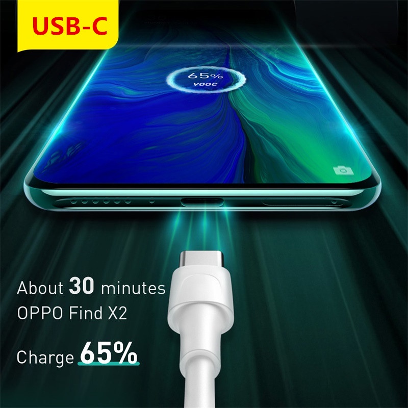 Dây Cáp Sạc Nhanh Type-C 33W Chuyên Dụng Cho OPPO reno3 reno 3pro K3 Realme X2 A95 / A94 / F19