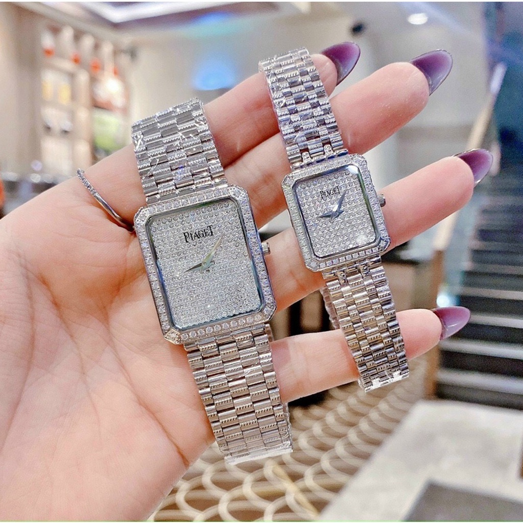 Đồng Hồ Nam Nữ Piaget mặt full đá máy nhật sang trọng đẳng cấp full box - Ảnh 2