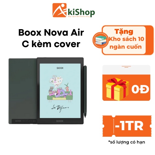 Máy đọc sách Onyx Boox Nova Air C kèm cover nam châm