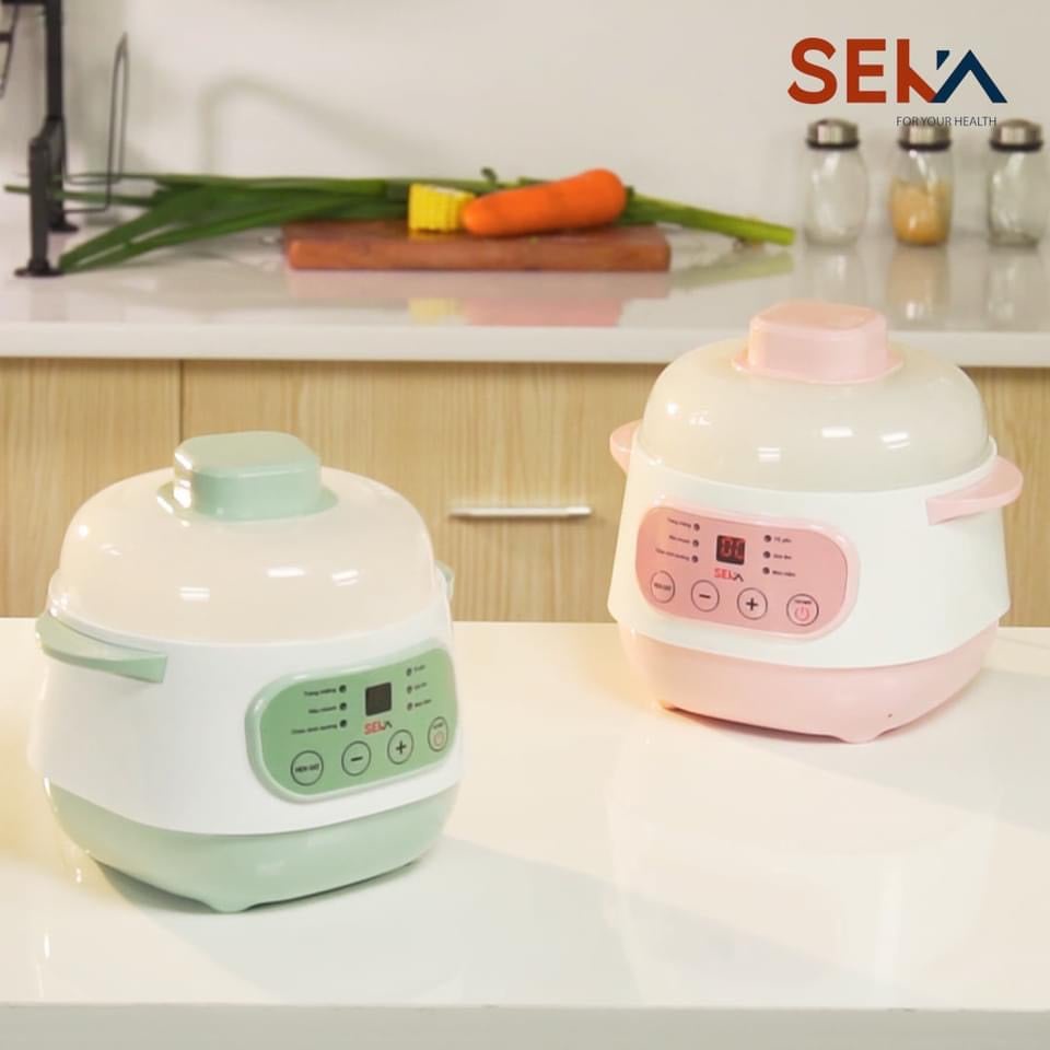 Nồi nấu cháo chậm, nấu yến cách thuỷ seka dung ti?ch 1 li?t chính hãng