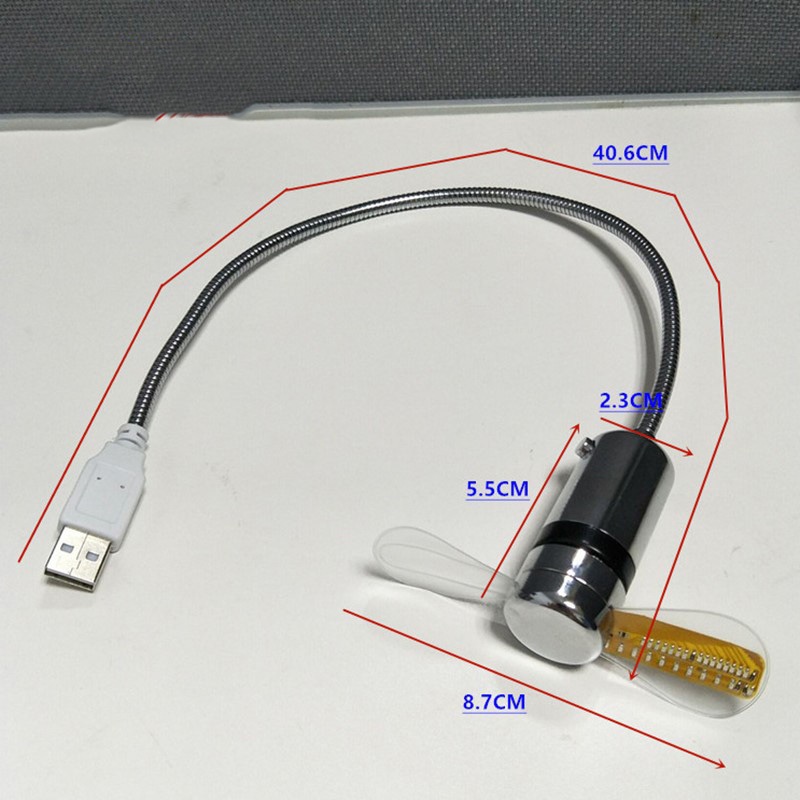 Quạt USB Mini Đa Năng Có Đèn Led Và Đồng Hồ Báo Thức Tiện Dụng -kimoanh057