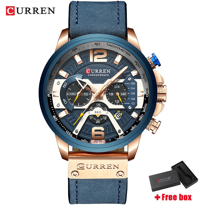 Đồng hồ kim nam Curren 8329 thời trang dây da cao cấp cá tính