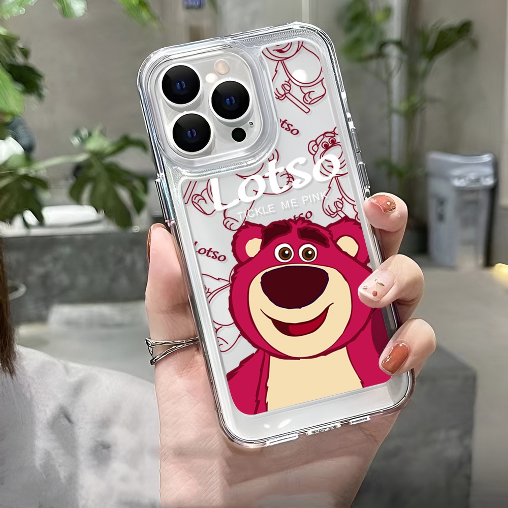 Ốp Điện Thoại Trong Suốt Họa Tiết Gấu / Dâu Tây Cho iphone 14 Plus 11 13promax 12 7Plus X XS Max 7 8 SE 2026