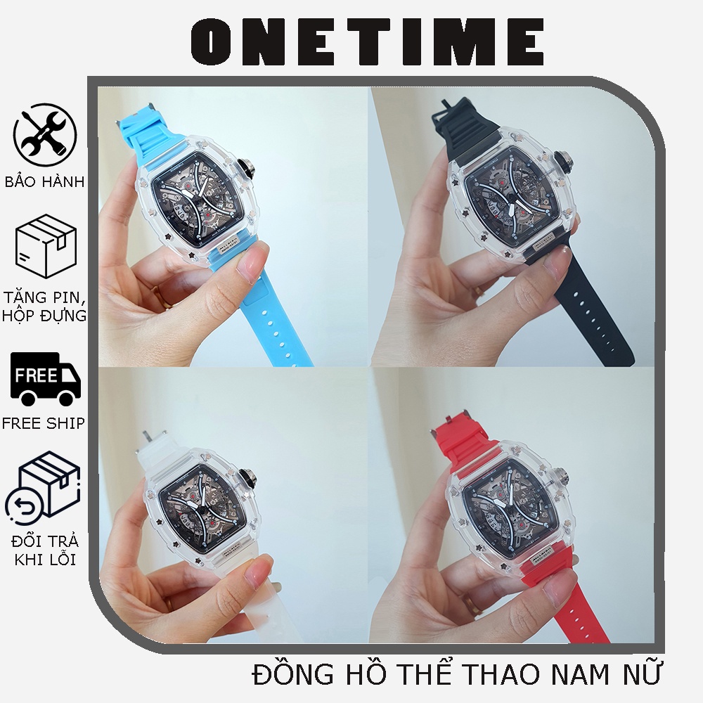 Đồng hồ nam Richard Mille vỏ nhữa trong suốt hàng hiếm cực chất, đồng hồ richard nam Onetime