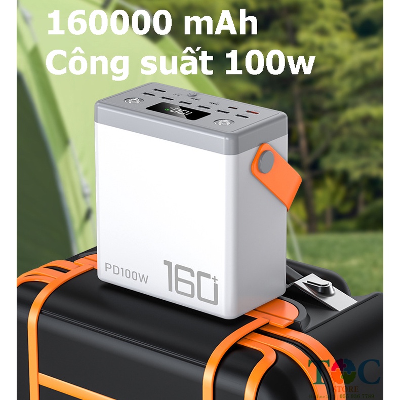 Trạm sạc dự phòng 160000 mAh công suất 100W