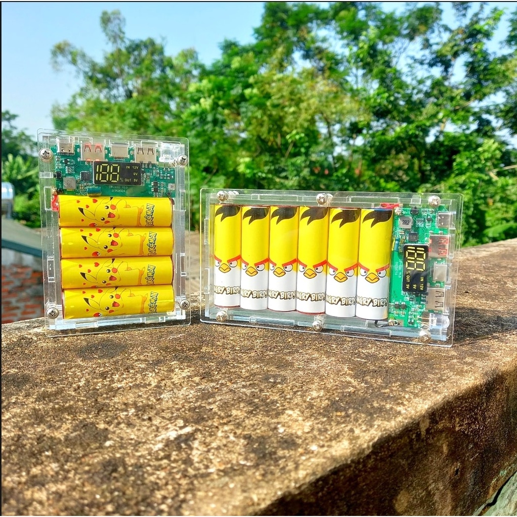 Vỏ Mica Sạc Dự Phòng Trong Suốt Không Kèm Mạch Sạc Nhanh 18W- Cổng QC3.0