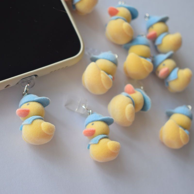 1 Bông Tai Hình Con Vịt Màu Vàng Và Xanh Dương Kích Thước 29Mmx16Mm Dễ Thương
