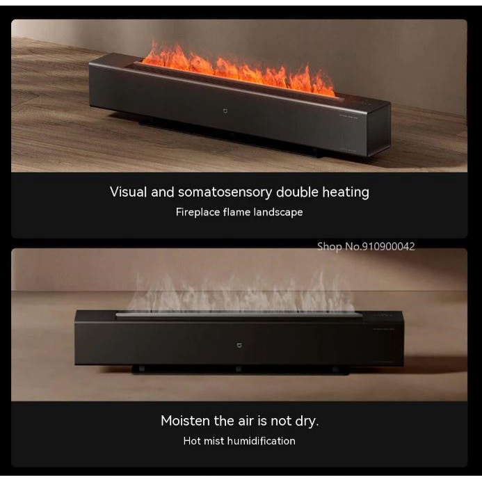 Máy sưởi điện chân tường thông minh Graphene Mijia Flame/ Viomi Pro AI  - App Mihome