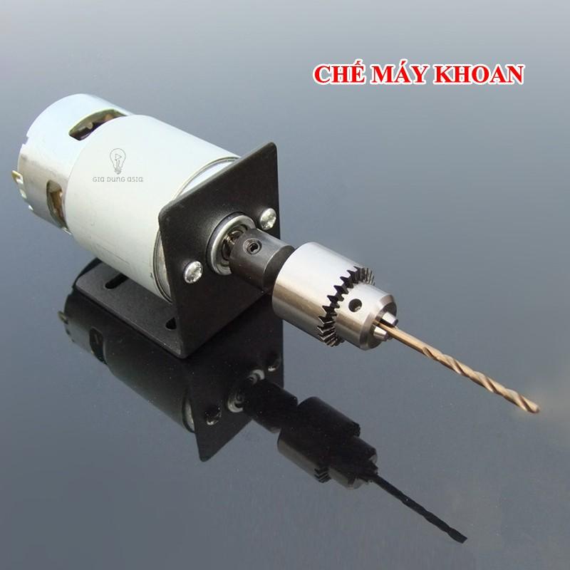 Động cơ 775 mạnh mẽ trục tròn có bạc đạn và quạt tản nhiệt - điện áp DC 12-30V