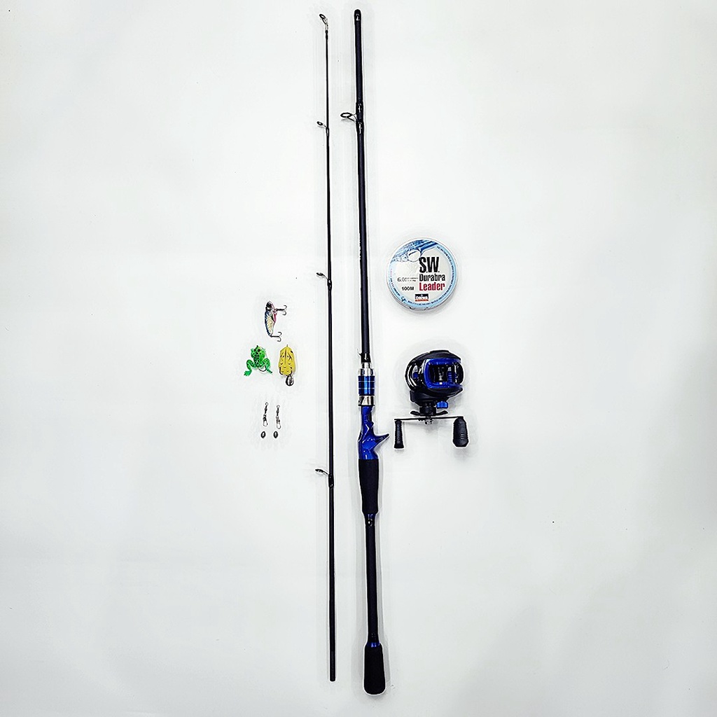 Combo Bộ Cần Câu Lure Ngang Chất Liệu Carbon, Máy Ngang Tay Trái, Phải Chất Liệu Bán Kim Loại