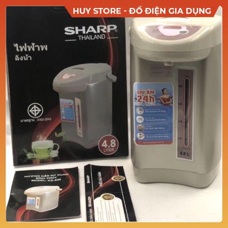 Bình thuỷ điện Sharp Thái Lan KS-239, Phích điện tự động đun và giữ nhiệt nhanh chóng tiện lợi đảm bảo an toàn Huy Store
