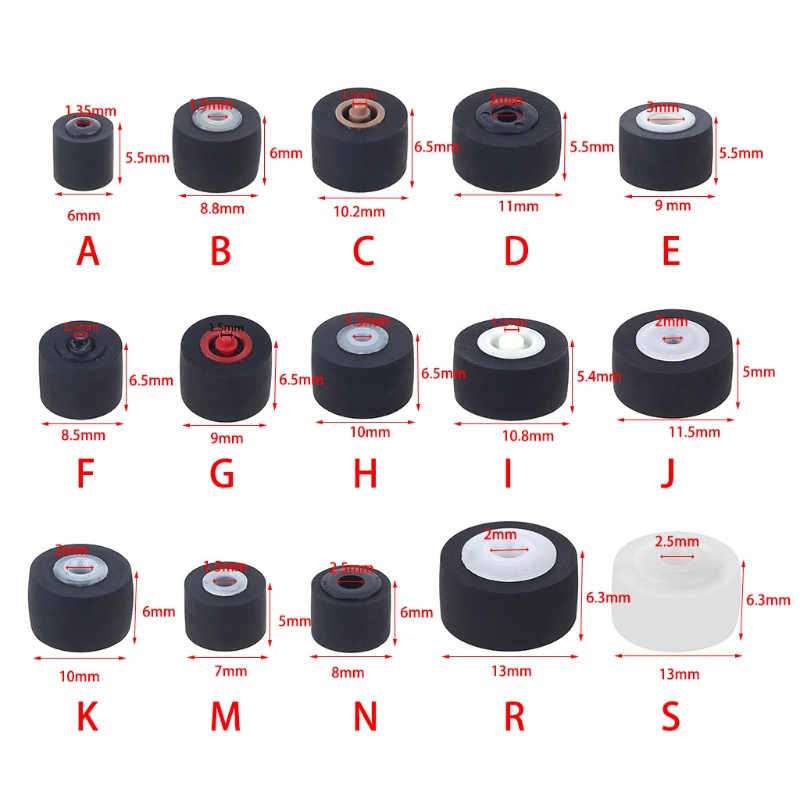 Set 5 ròng rọc lăn gắn đai băng cho máy cassette vô tuyến áp suất