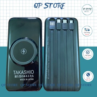 Sạc dự phòng không dây, sạc dự phòng TAKASHIO không dây 20.000mah- QP STORE