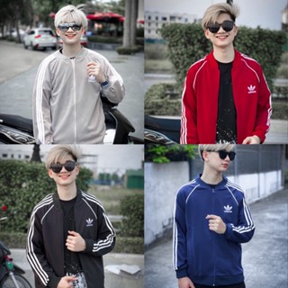 Áo Khoác Bomber ADIDAS 3 Sọc Hàng Xịn full 4 màu Đen-Đỏ-Xám-Xanh Than - Coke shop
