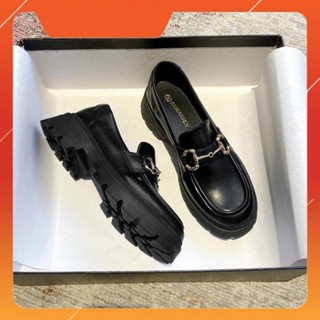 Giầy búp bê nữ da mềm quai xích đôn đế cao 4cm, giày nữ đi học ULZZANG SHOES phong cách hàn quốc