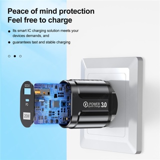 Đầu Sạc Nhanh 20W 2 Cổng USB + Type-C QC 3.0 PD Type C Cho iPhone Samsung 3A 2A 1.5A