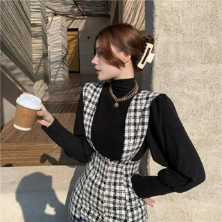 Sét Váy Dạ Đuôi Cá Áo Tay Phồng Tôn Dáng Xinh Sang