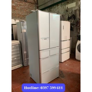 Tủ lạnh nội địa nhật Hitachi R C4800 tủ 6 cánh đá rơi tự động ngăn đông mềm Nhật Bãi Phát Đạt bảo hành 12 tháng