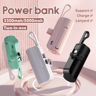 Sạc Dự Phòng 3300mAh/5000mAh mini cầm tay Tiện Dụng, Giá Đỡ Sạc 2 trong 1 Cho Điện Thoại Pro/Type C Chất Lượng Cao