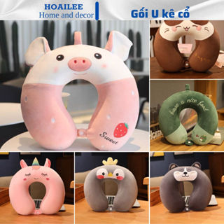 Gối chữ U, tựa cổ hình thú đi du lịch, đi xe ô tô, ngồi văn phòng...chống mỏi cổ mẫu mã đa dạng