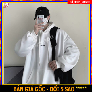 ÁO HOODIE - Khoác nỉ bông form rộng fullsize  có nón in chữ PEACE STAR áo chống nắng nam nữ