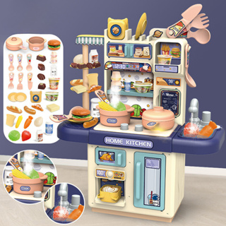 Bộ đồ chơi nấu ăn bếp đứng có đèn vô cùng chân thật cho bé, Bộ đồ chơi nấu ăn mini