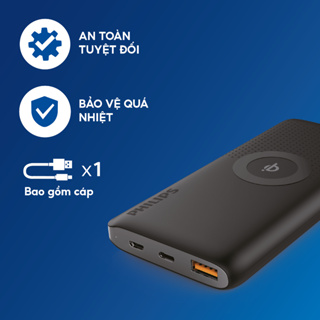 Pin Sạc Dự Phòng Không Dây Philips DLP6645 10,000mAh - Hàng Chính Hãng