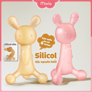 Ngậm nướu cho bé 5 tháng+, gặm nướu silicol dẻo hình thỏ, mèo đáng yêu, dùng rất tốt khi bé mọc răng - Ảnh 2