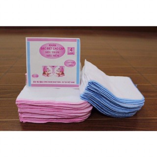 Khăn sữa xô kiba siêu mềm mại cho bé 2,3,4 lớp