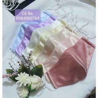 Khẩu trang vải lụa 3 lớp